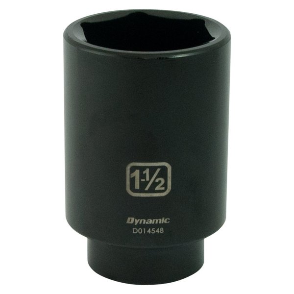 Dynamic Tools 1/2" Drive 6 Point SAE, 1-1/2" Deep Length, Impact Socket D014548